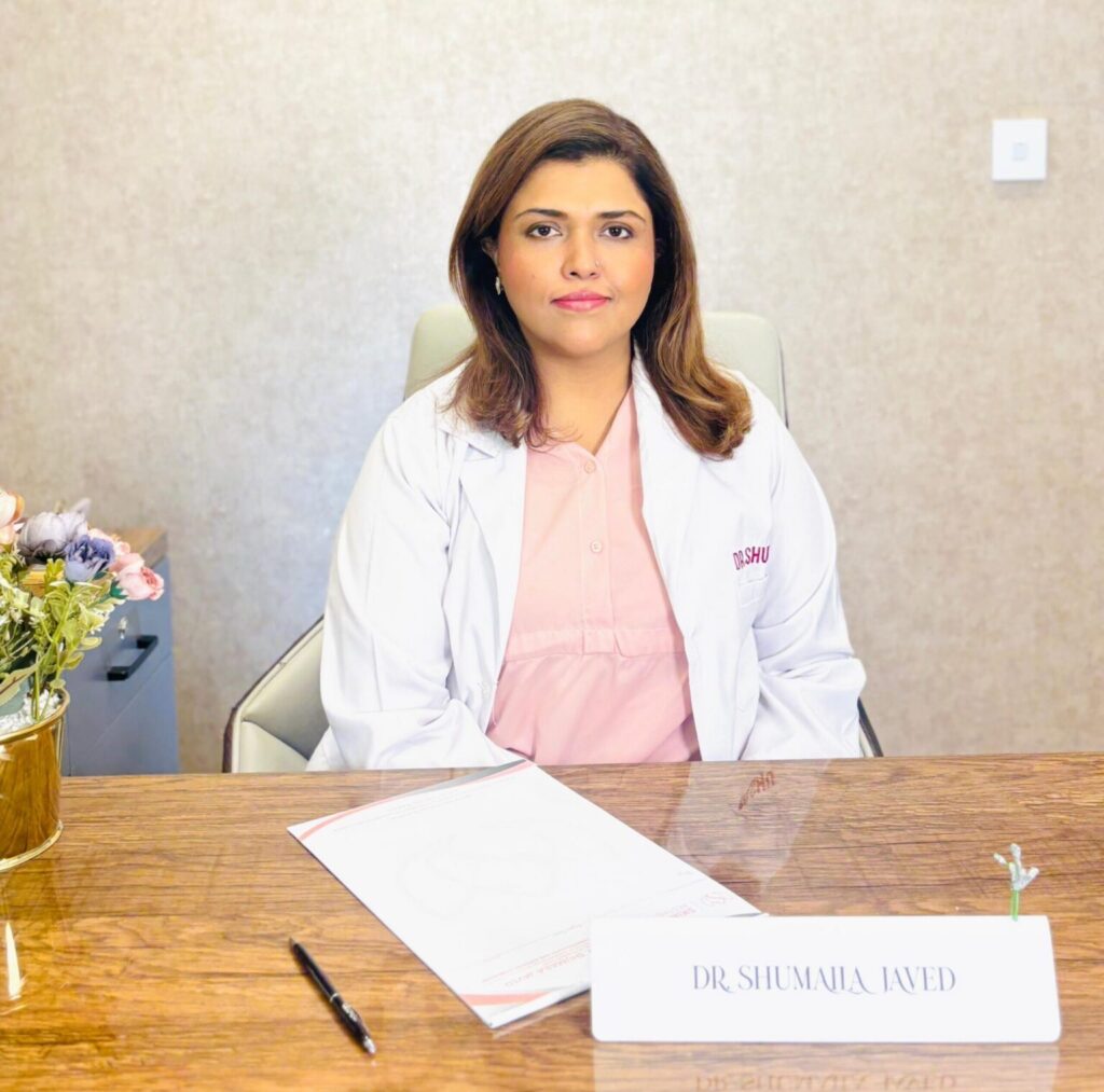 About Us 1 Dr. Shumaila Javed — Lead Aesthetic Practitioner & Founder